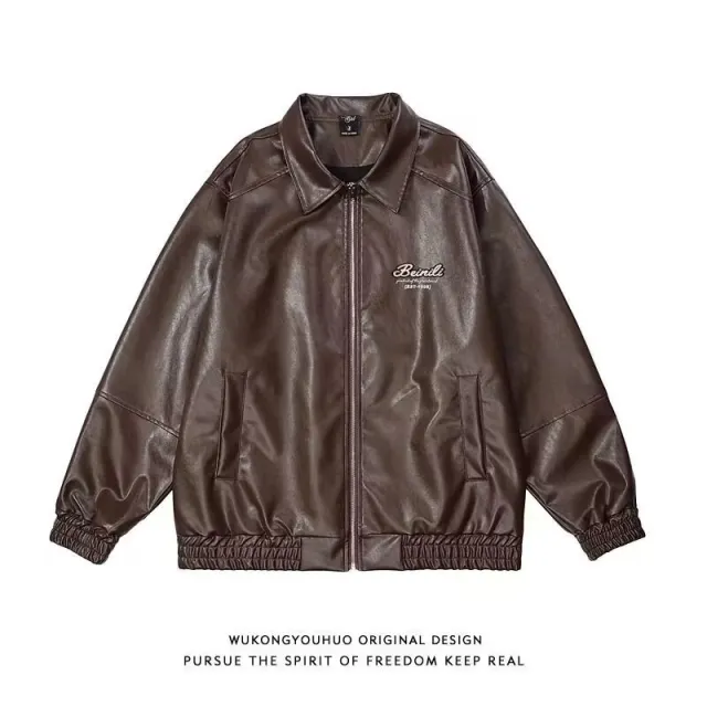 Loose Leisure All matching Couple Jacket Top Brown - Shop at LoveMi