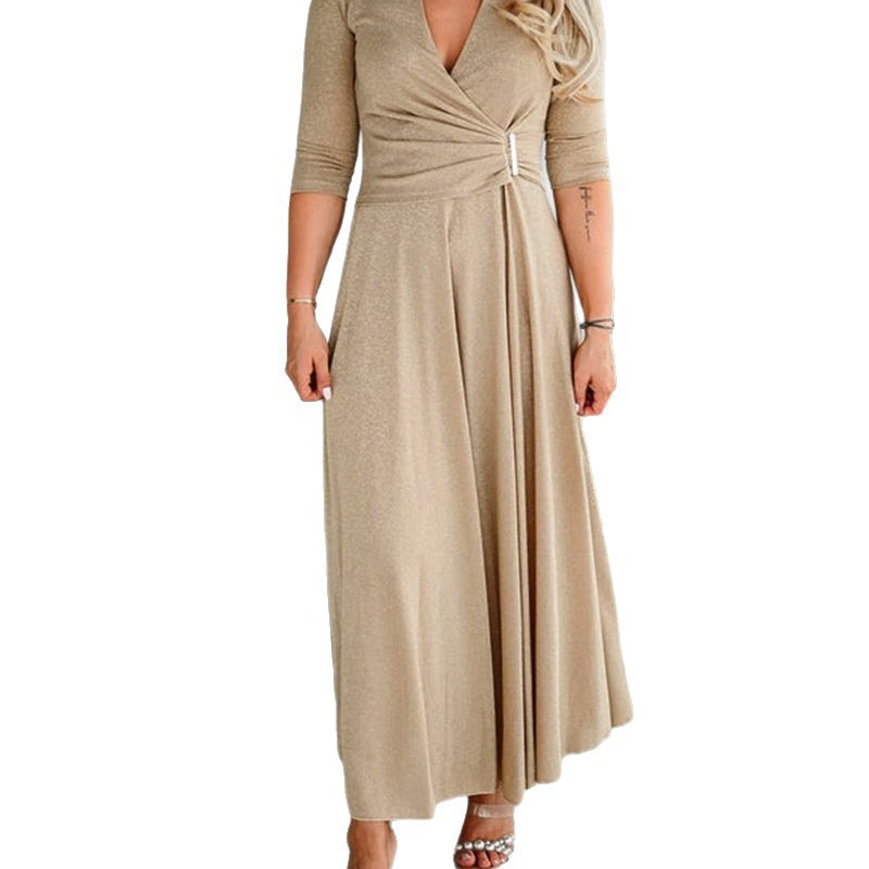 Thin And Glittering Fashionable Elegant Large Swing Skirt