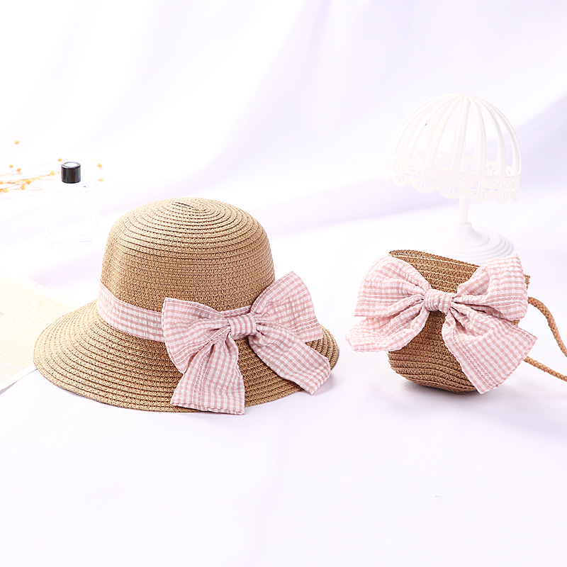 Pink Bow Set Coffee Color