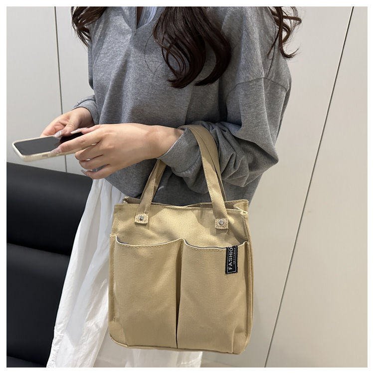 Plain-colored Tote Bag Student Lunch Box 9