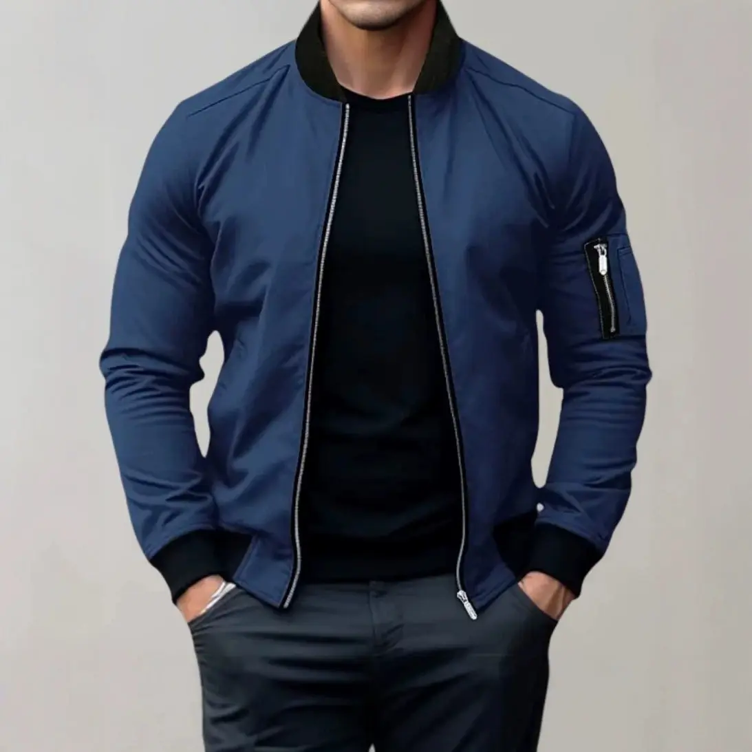 Mens Aviator Fashionable Casual Jacket