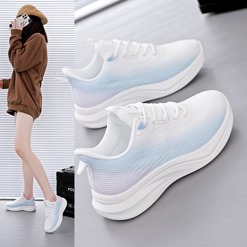 Women's Breathable Flyknit Running Sports Casual Shoes