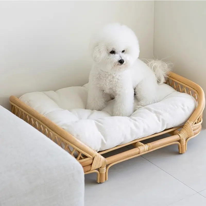 Rattan Dog Bed Kennel