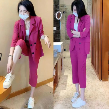 Plus Size Suit Coat Harem Pants Two-piece Set
