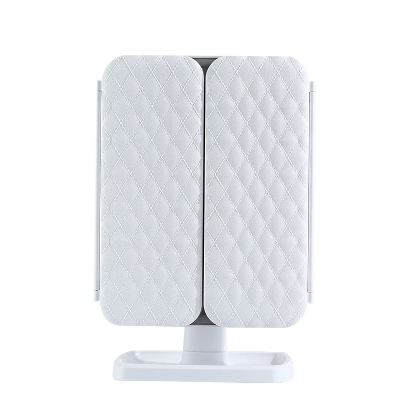 LED Makeup Mirror Desktop With Lights Foldable