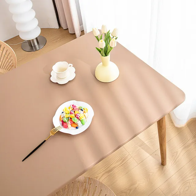 Sheepskin All inclusive Tablecloth Waterproof And Oil proof Disposable Anti scald Tablecloth Light Coffee Color - Shop at LoveMi