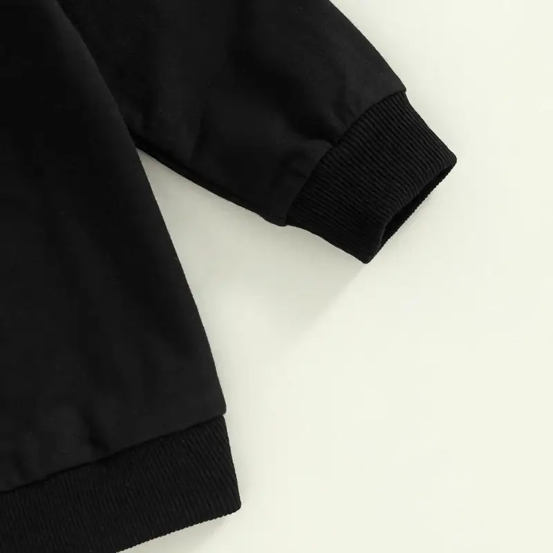 Girls' Fashionable Simple Letter Sweater