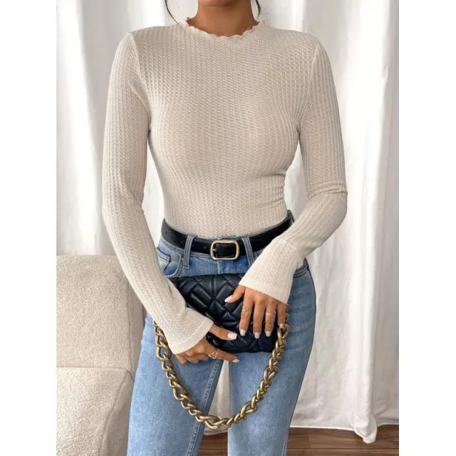 Women's T shirt Casual All match Breathable Apricot - Shop at LoveMi