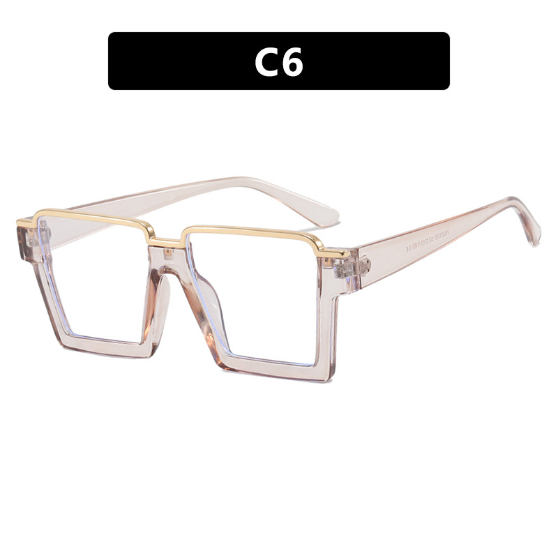 Retro Simple Versatile Artistic Lower Semi-rimless Square Plain Glasses - Image 9