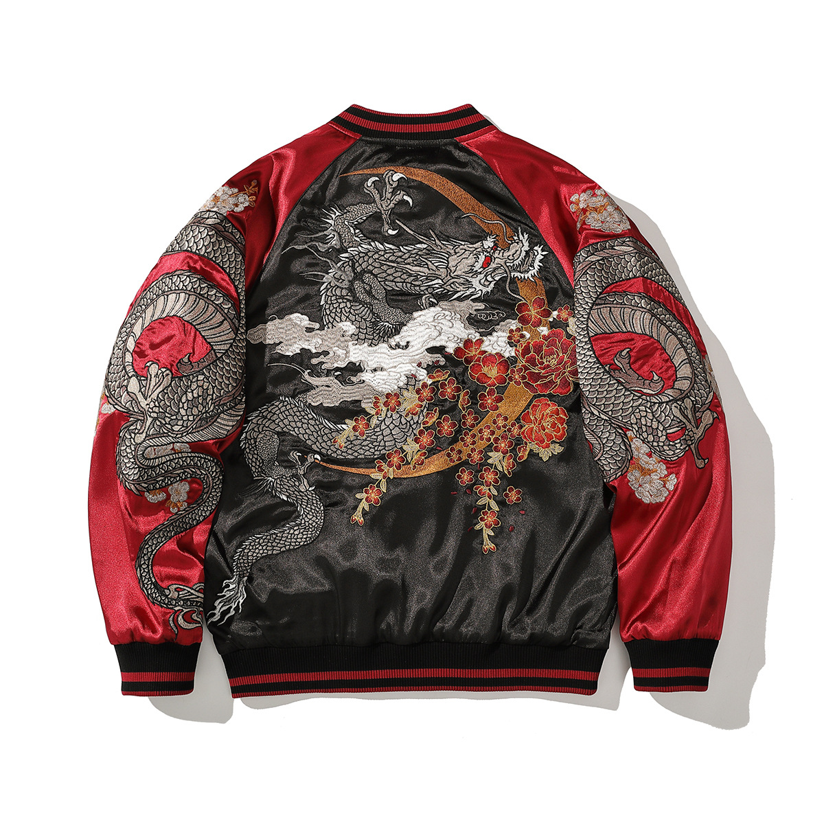 Mens Polyester Chinese Style Embroidered Jacket - Image 3