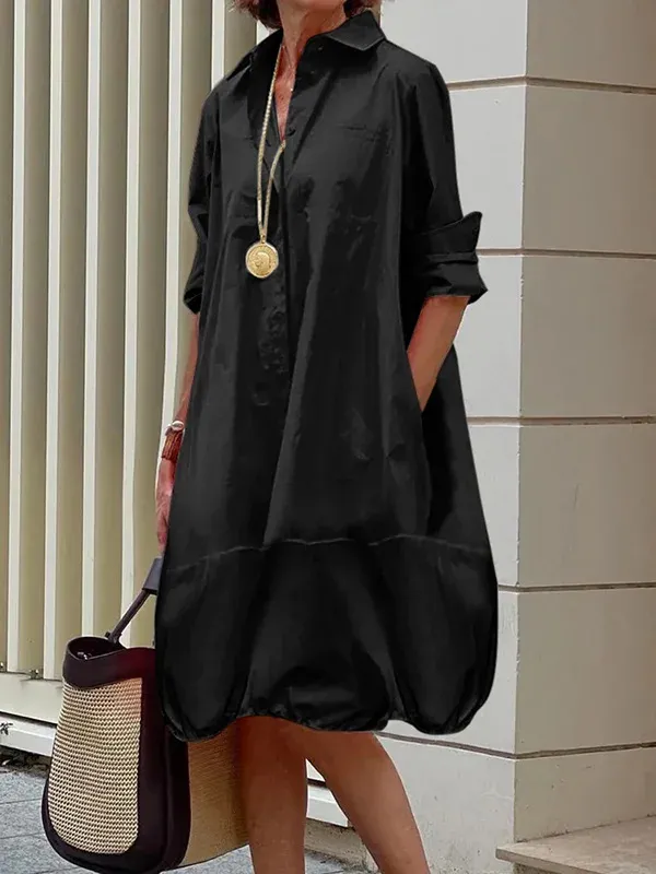 Women's Solid Color Fashion Single breasted Hollow out Long sleeved Shirt Black - Shop at LoveMi
