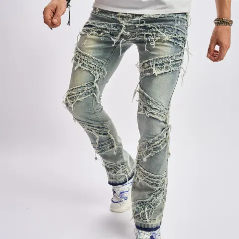 Men's Fashion Cat Beard Sewing Cloth Loose Wide Leg