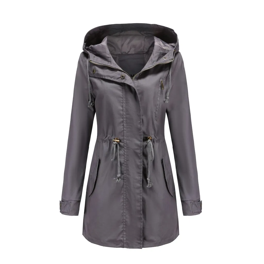 New Cotton Anorak Women's Spring And Autumn Coat - Gray