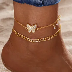 Creative Personality Beach Anklet Retro Butterfly Anklet For Women - X11 - View 1