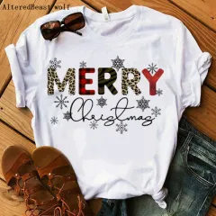 Christmas Dental Squad Funny Short Sleeve T-shirt Women Print Round Neck Casual Top - 17300Style-L - View 1