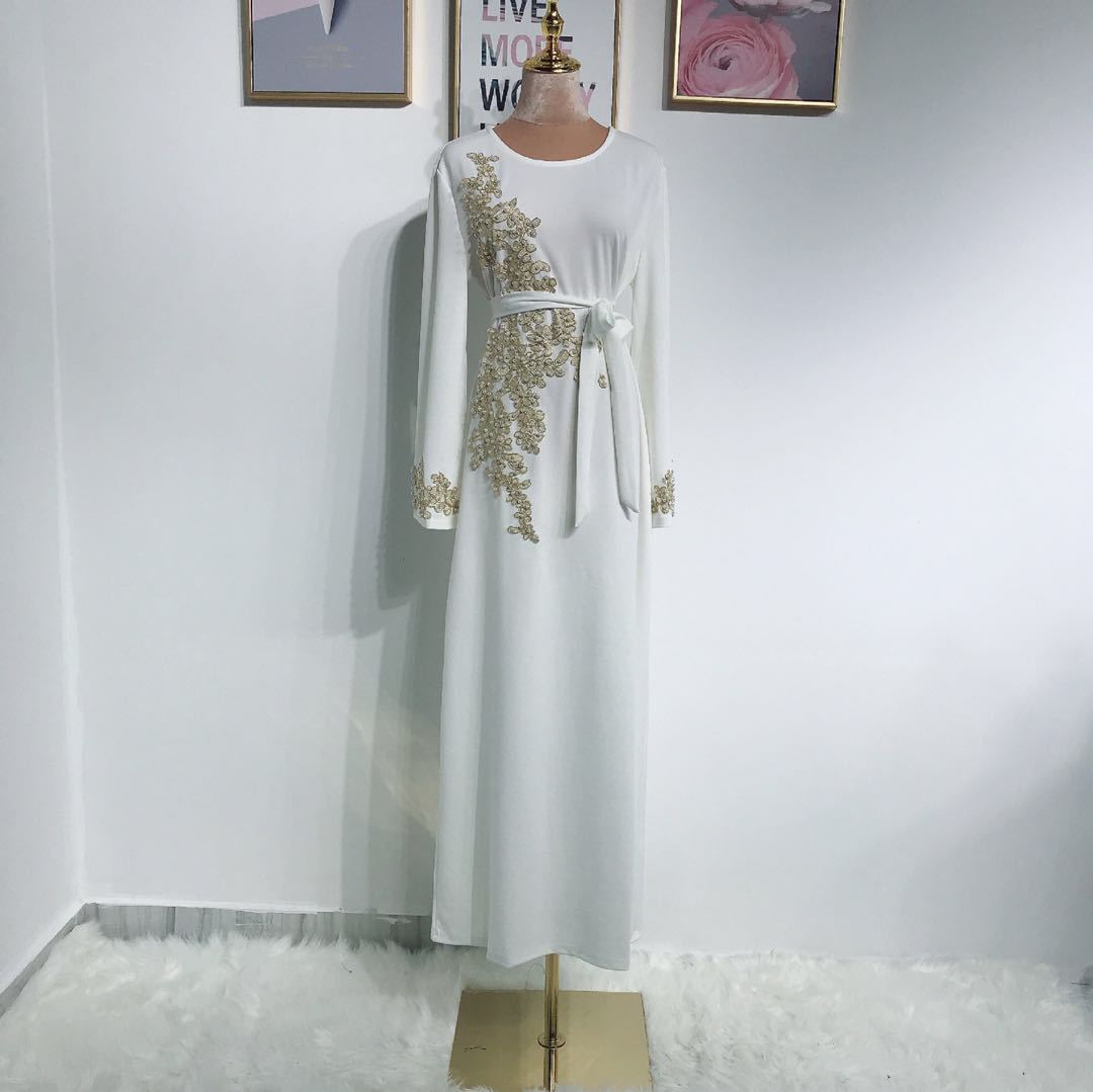 Womens Evening Gown Embroidered Dress