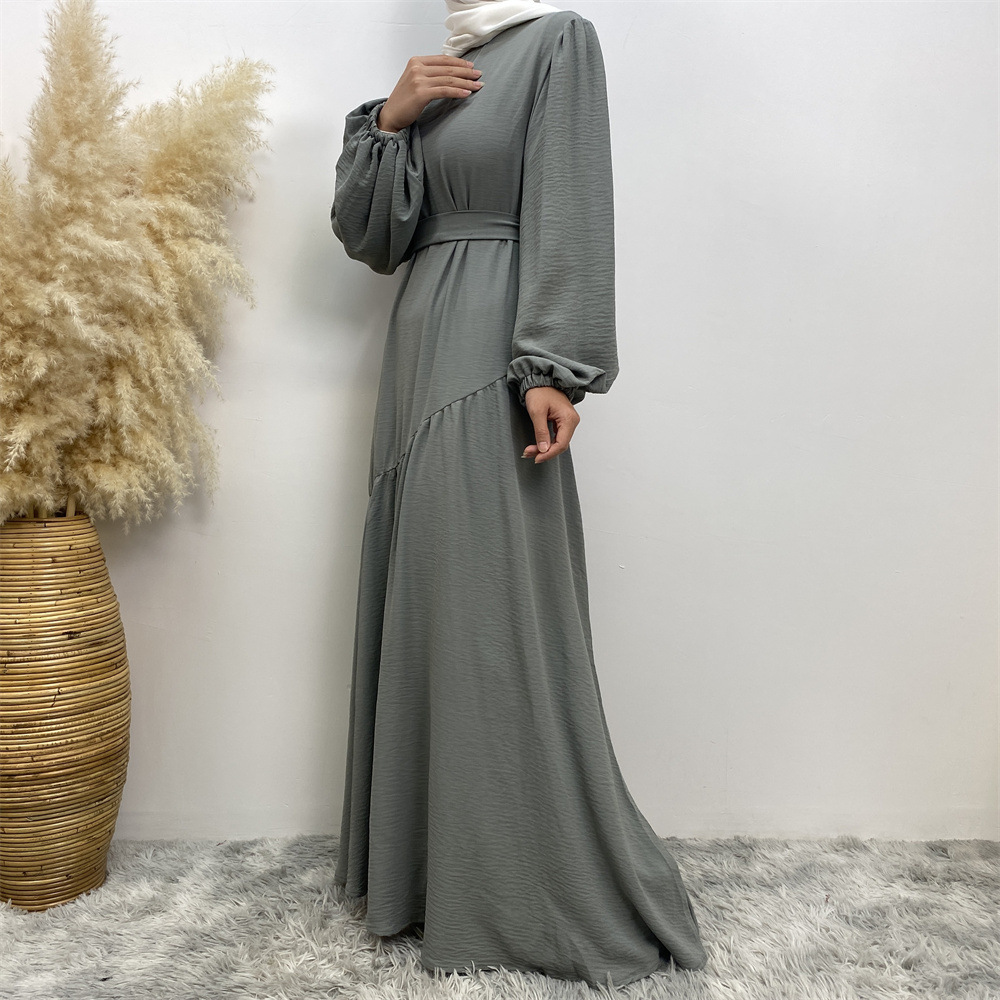 Puff-Sleeve Long Dress, picture 3 of 9