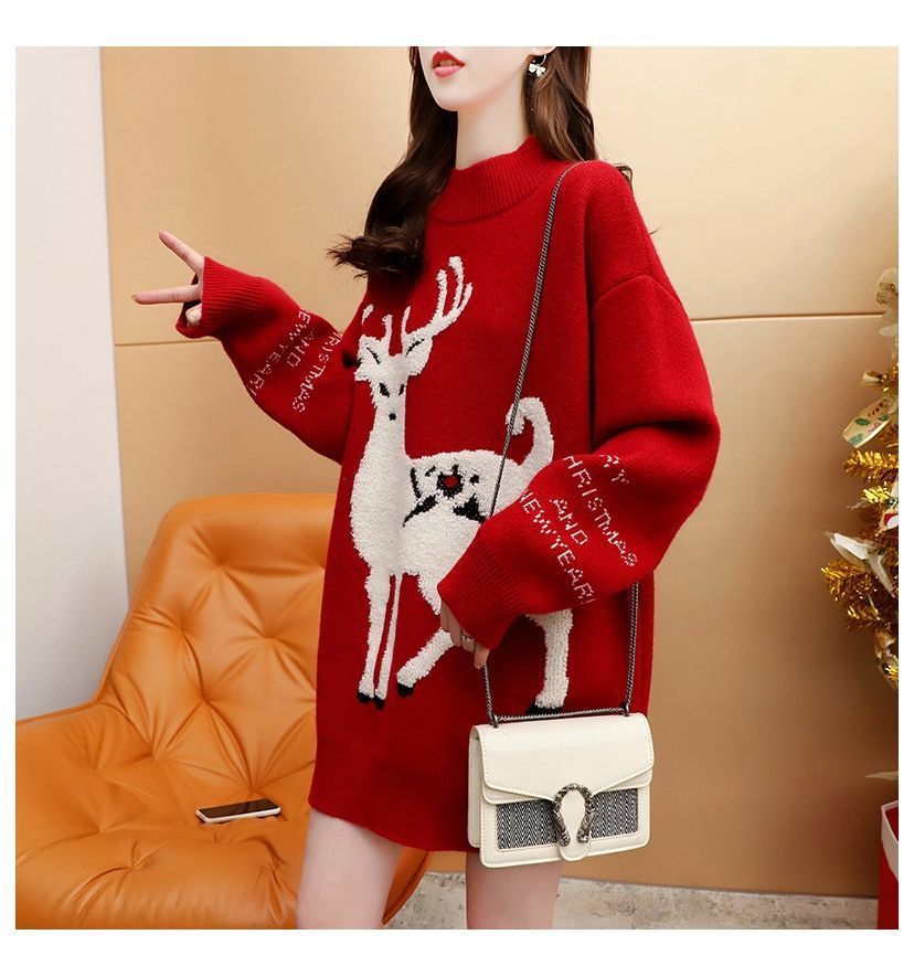 Title 7, Korean Style Mid-length Sweater Women