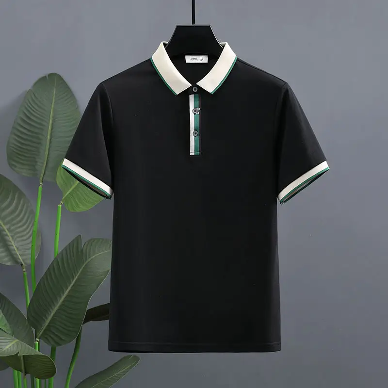Summer Pearl Cotton Polo Shirt Short-sleeved T-shirt