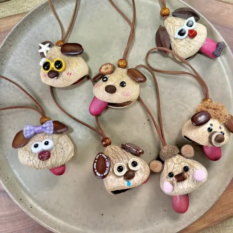 Cute Puppy Sticking Out Its Tongue Cartoon Pendant Healing-style