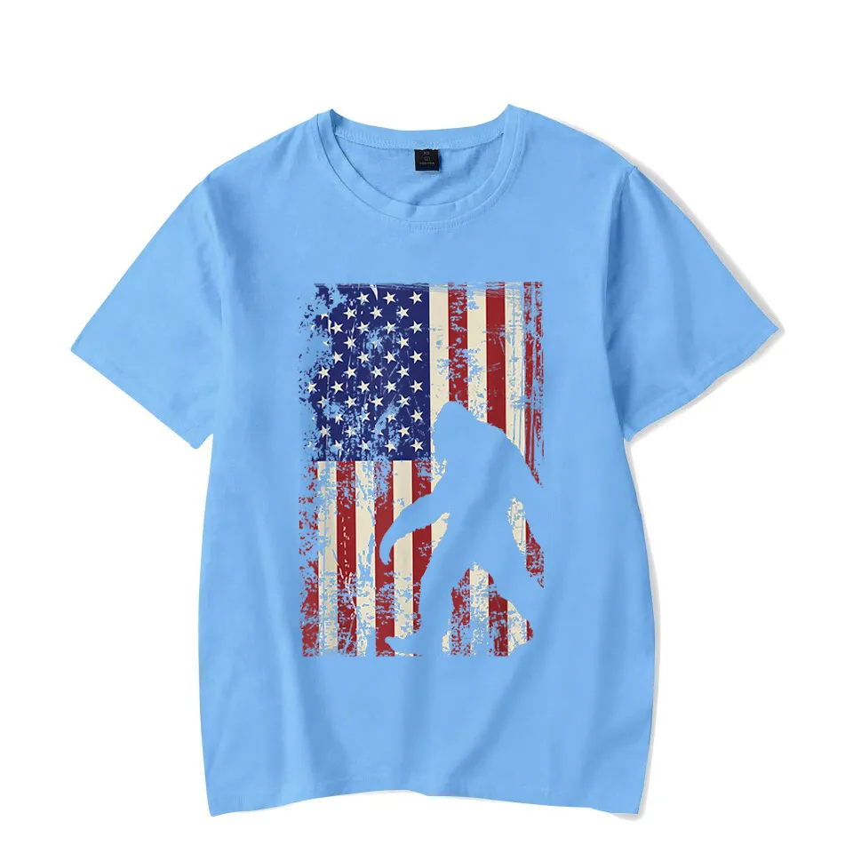 Casual Large Loose Short Sleeve - Light Blue