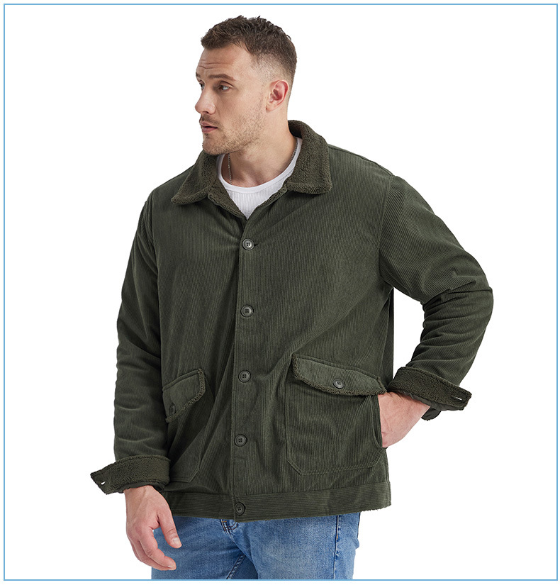 Title 42, Herren Cashmere Jacke Verdickt Groß Loose Casua...