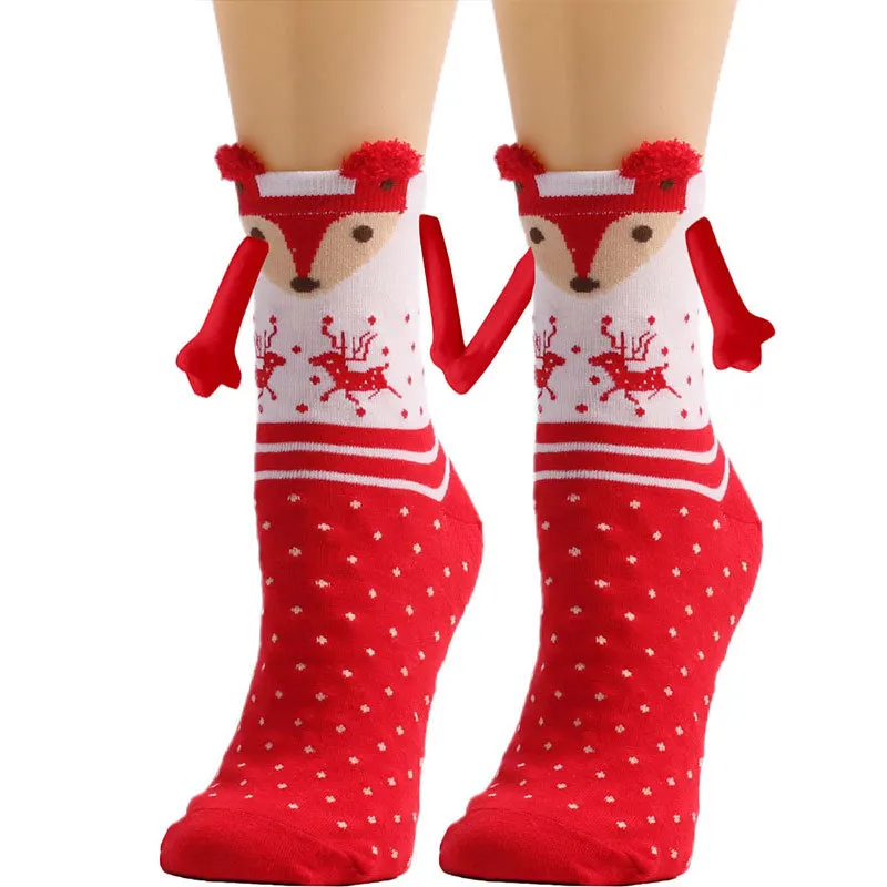 Hand Holding Couple Magnetic Handle Christmas Stockings - Figure 12