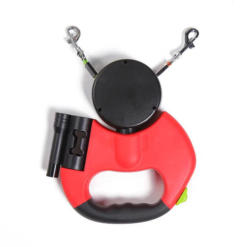Retractable Dog Leash for Small Dogs Reflective Dual Pet Leash Lead 360 Swivel