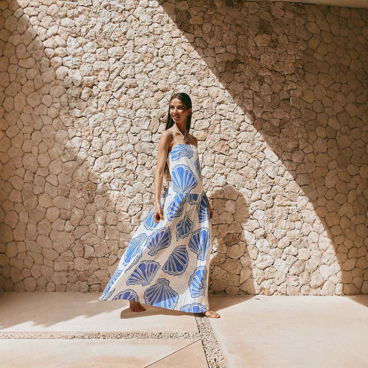 Fashion Loose Linen Sleeveless Tube Top Vacation Style Dress