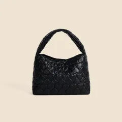 Tote Large-capacity Handbag Love Plaid Fashion - Black - View 1