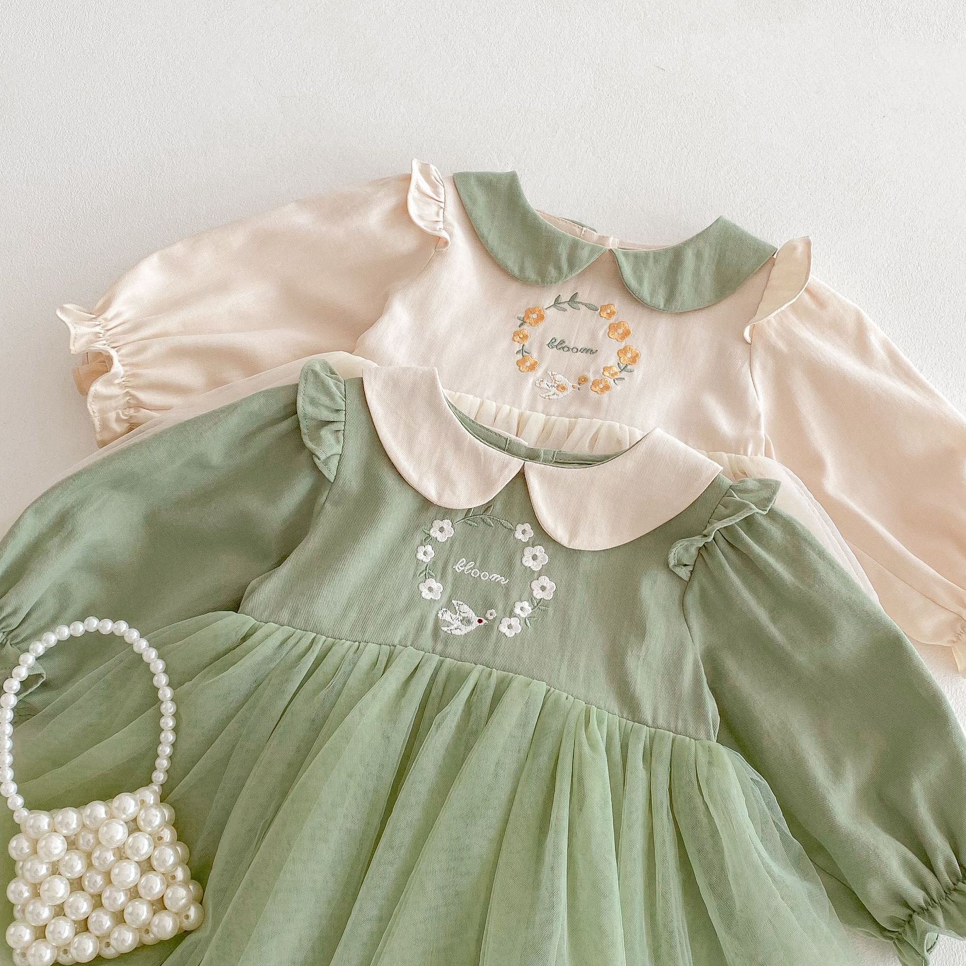 Girls' Floral Spring Cute Dress
