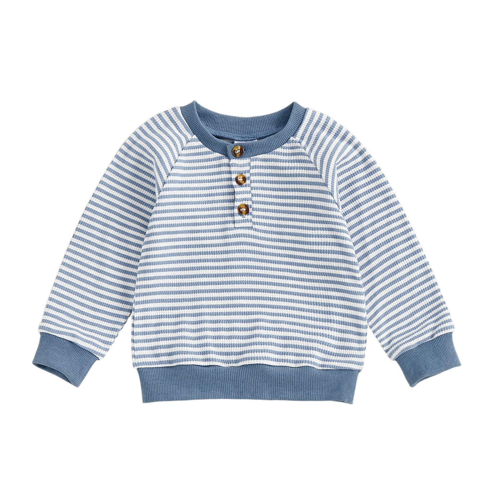 Long Sleeved Striped Button-up Top