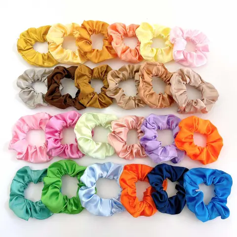 Solid Color Large Intestine Hair Ring Flower Band Accessories