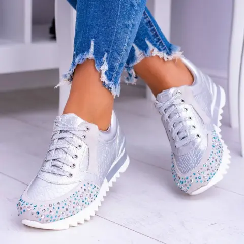 New Leisure Rhinestone Fashion Plus Size Women's Sports Running