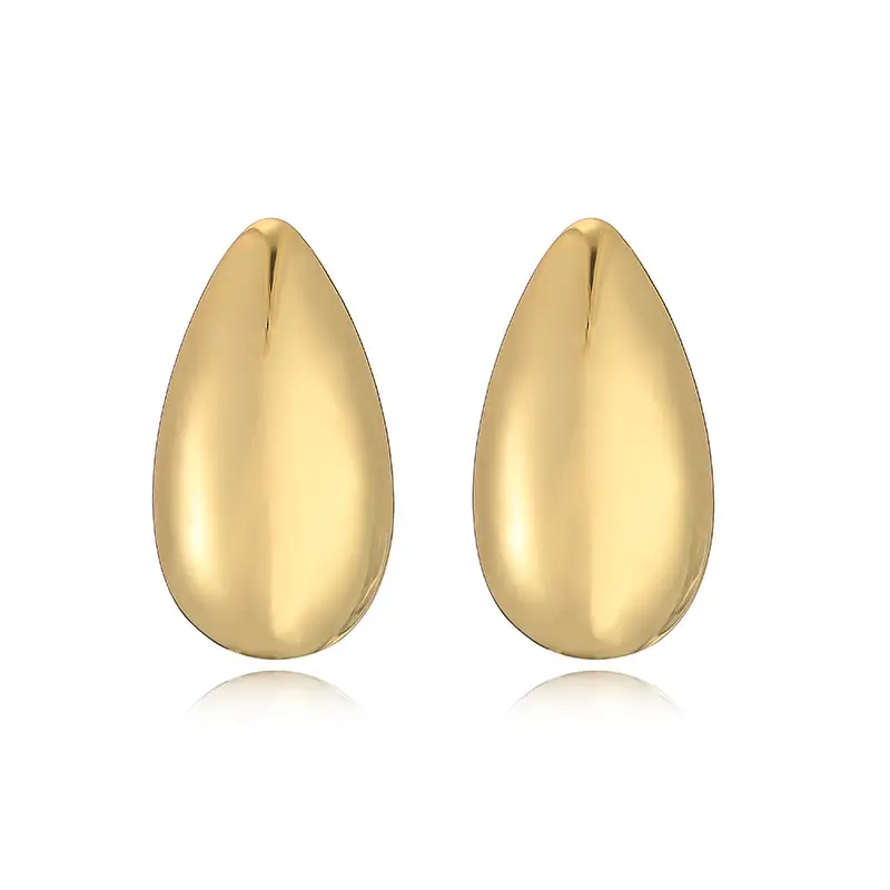 Copper Inlaid Love Star Full Zirconium Water Drop-shaped Earrings