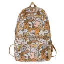 Caramel-Schoolbag With Pendant
