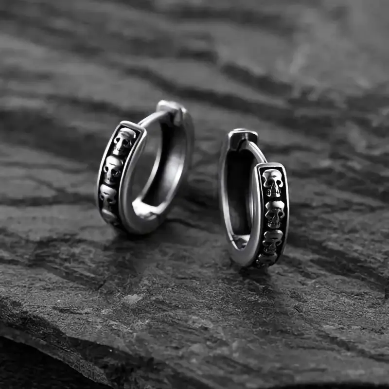 Dark-style Hip-hop Trendy Unisex Personalized Ear Studs
