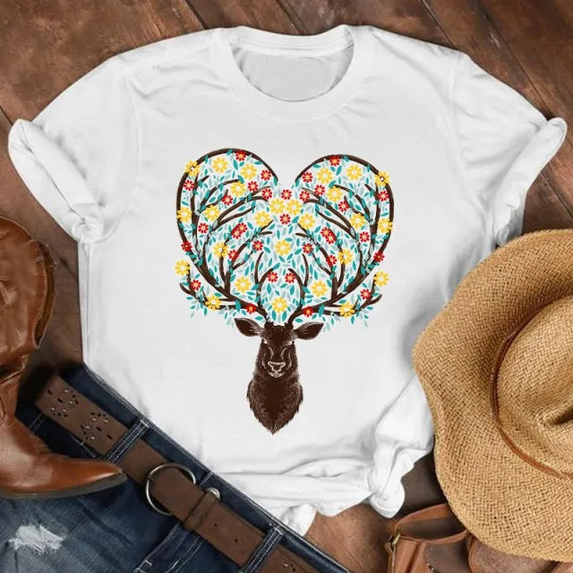 Butterfly Sunflower Printed Short sleeved T shirt 548 6 - Shop at LoveMi