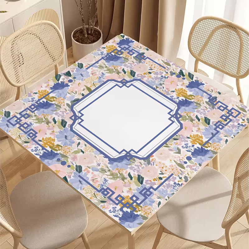 American-style Crystal Velvet Wear-resistant Decorative Table Mat 1 Style 60X60cm