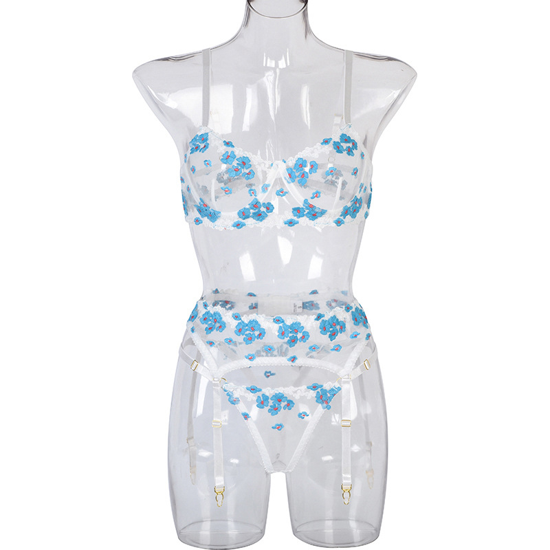 Mini Flowers Steel Ring Embroidery Three-piece Set 3016