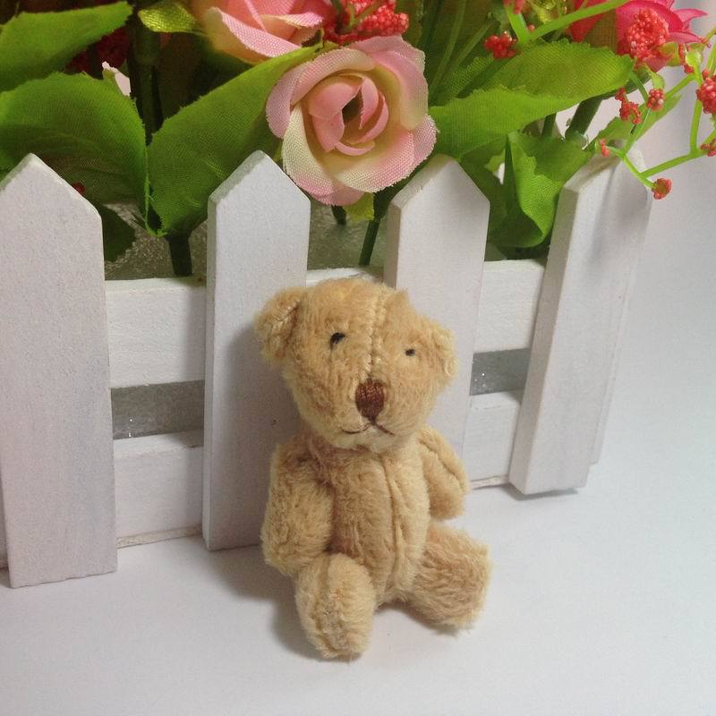 Title 6, Mini Multicolor Plush Toy Jointed Bear Doll Lon...