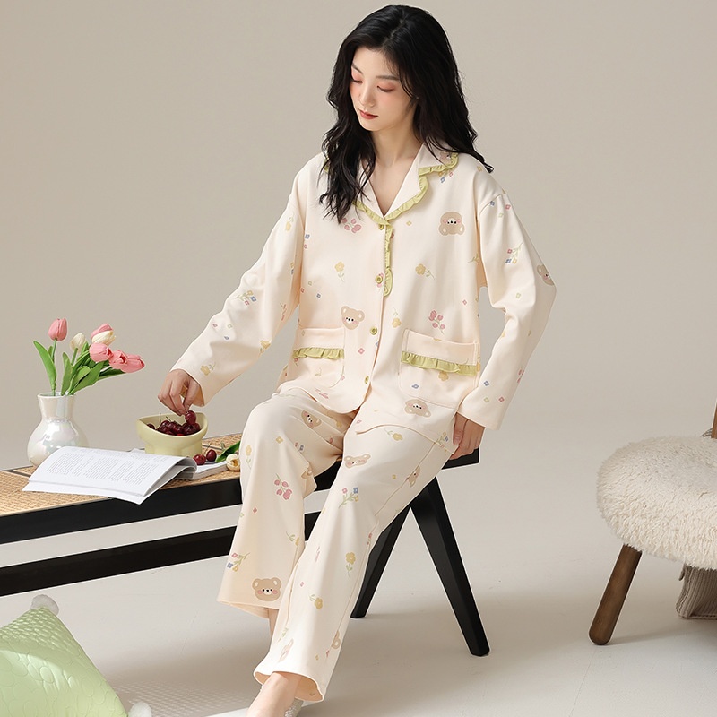 Women's Cotton Pajamas Autumn Long Sleeve