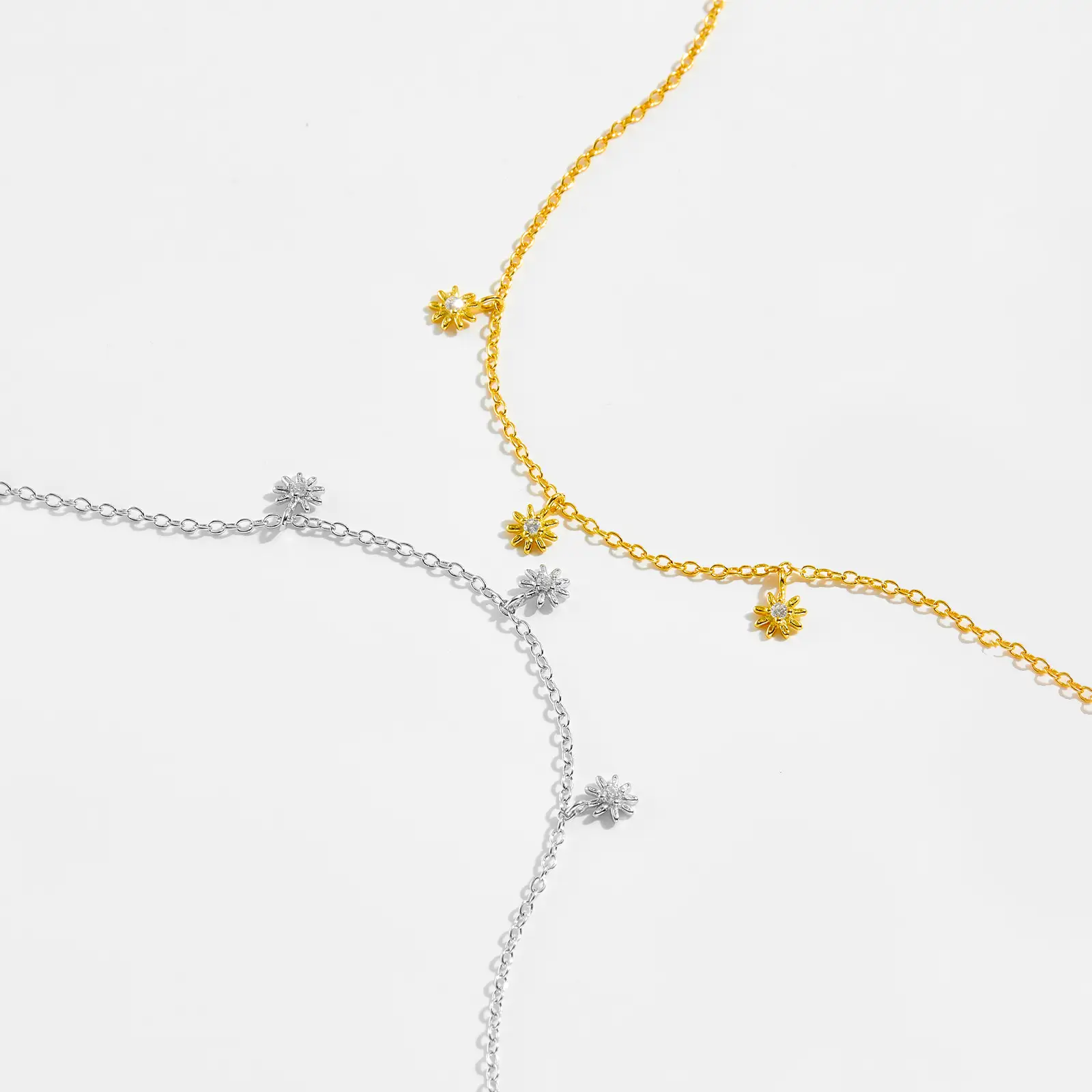 Silver Flower Bracelet For Women