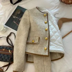 Korean Style Small Fashion Thick Cotton-padded Clothes Short - Gray Thickened - View 1