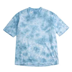 Tie-dye Pattern Short-sleeved T-shirt Popular Style - Fashion Blue - View 1