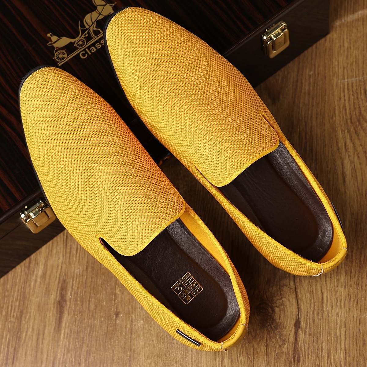 Casual Pointed-toe Leather Shoes Mens Breathable Formal Footwear