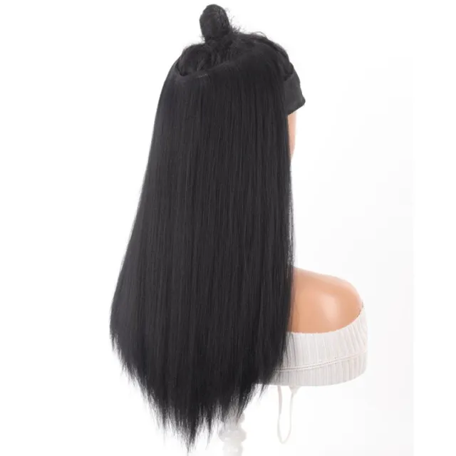 Women's One piece U shaped Invisible Seamless Hair Extension Black - Shop at LoveMi