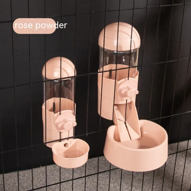 Dogs And Cats Hanging Automatic Feeding Water Device Pink Feeding Drinking Water - Shop at LoveMi