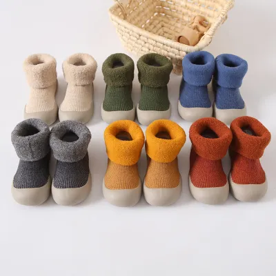 Thickened Children Sneakers Winter Super Warm Toddler Indoor Shoes Socks