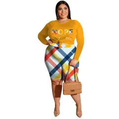 Women's Fashionable Casual Two-Piece Set Printed Top And Shorts - Plaid Printed - View 1
